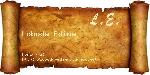 Loboda Edina névjegykártya